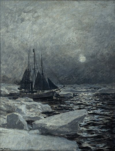 Kehys Jäämerellä (öljy kankaalle) tekijältä Otto Ludvig Sinding