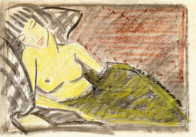 Makaava nainen, noin 1925 tekijältä Otto Mueller