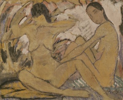 Kaksi naista istuu, n. 1914 (katso versio 274026) tekijältä Otto Mueller