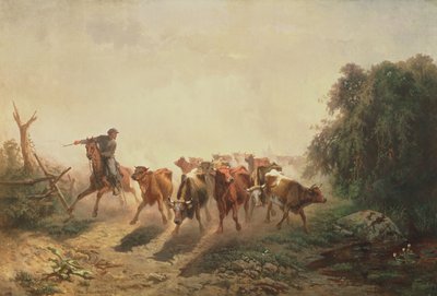 Union Drover karjan kanssa armeijalle, 1860 tekijältä Otto Sommer