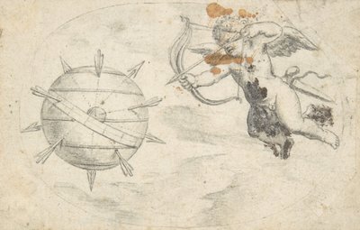 Cupid Shooting Arrows at the World Globe, 1608 tai vähän ennen . tekijältä Otto van Veen.