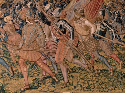 Flanderin kuvakudos. Sarja Arkkiherttua Albertin voitot ja taistelut. Yöhyökkäys Ardresiin tai Ardresin matalan kaupungin vangitseminen (Asalto nocturno de Ardrés o Toma de la baja villa de Ardrés). Sarjan kolmas kuvakudos. Mallina Otto van Veen ja Hans I  tekijältä Otto van Veen