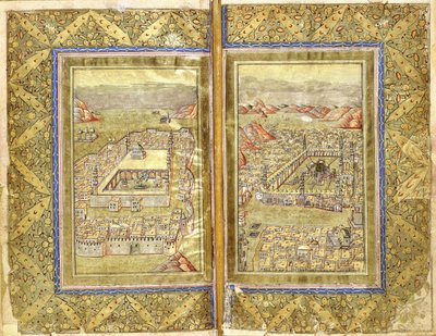 Näkymiä Mekasta ja Medinasta, n. 1794-1795 tekijältä Ottoman School