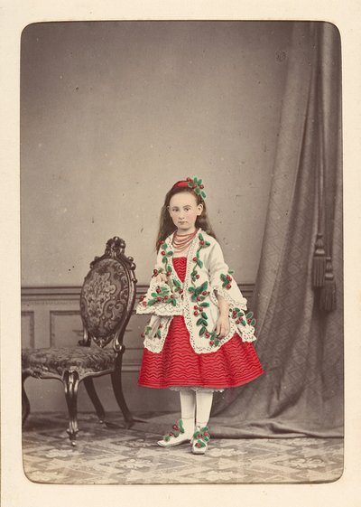 Follett-perhealbumi lasten pukeutumisesta muotijuhliin, n. 1880. tekijältä Owen Angel