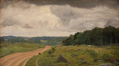 Maisema Kongens Møllerissä, Sealandissa. Iltapäivän valo tekijältä P.C. Skovgaard