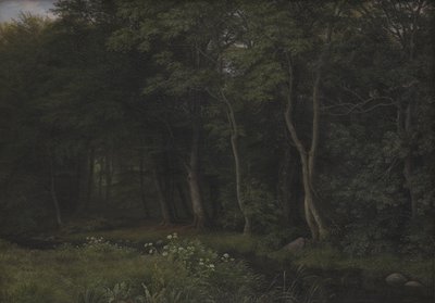 Hämärä metsässä lähellä Iselingenin kartanoa, Seelanti tekijältä P.C. Skovgaard