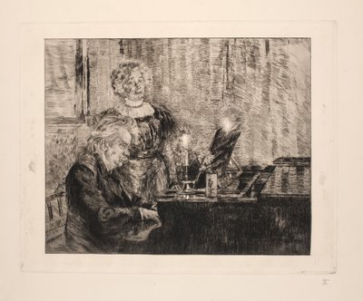 Edvard ja Nina Grieg pianolla tekijältä Peder Severin Krøyer