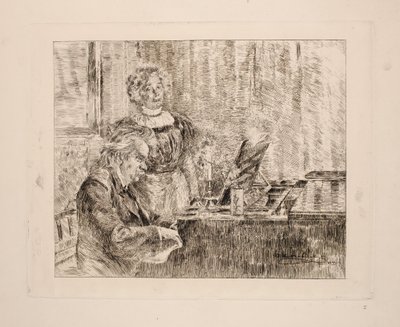 Edvard ja Nina Grieg pianolla tekijältä Peder Severin Krøyer