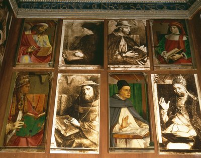 Huonekalut ja erilaiset esineet 1100- ja 1300-luvuilta tekijältä P. Joos van Gent and Berruguete