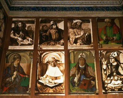 Huonekalut ja erilaiset esineet 1100- ja 1300-luvuilta tekijältä P. Joos van Gent and Berruguete