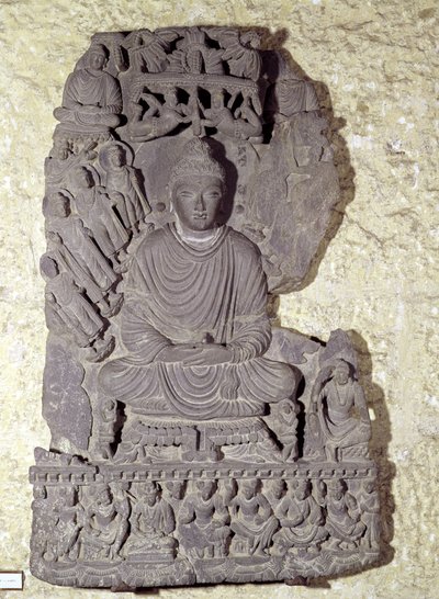 Istuva Buddha meditaatiossa, 1.-4. vuosisata tekijältä Pakistani School