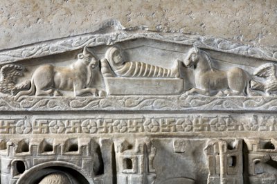 Stilichon sarkofagi (marmori) tekijältä Paleo Christian