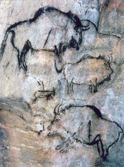 Loukkaantunut biisoni, Magdalenian (luolamaalaus) tekijältä Paleolithic Paleolithic