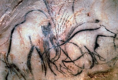Mamutteja ja karjaa kuvaavat maalaukset Mammuttien kappelista (luolamaalaus) tekijältä Paleolithic Paleolithic