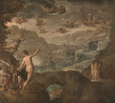Maisema harpioiden karkotuksen kanssa, noin 1590 tekijältä Paolo Fiammingo