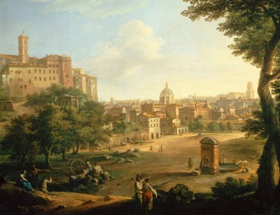 Karjapelto (Il Campo Vaccino) Roomassa, kirjoittanut Paolo Monaldi (1720-1799), Italia tekijältä Paolo Monaldi