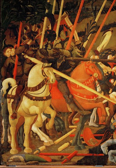 Ritarit haarniskassa (tempera puulle) tekijältä Paolo Uccello