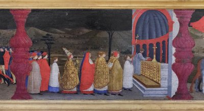 Predella of the profanation of the host, yksityiskohtaisesti tekijältä Paolo Uccello