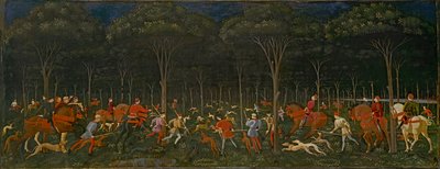 Metsästys, n. 1465-1470 tekijältä Paolo Uccello
