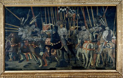 Micheletto da Cotignolan (San Romanon taistelu) vastahyökkäys. Toinen jakso havainnollistaa Micheletto da Cotignolan vastahyökkäystä. Paolo di Dono dit Paolo Uccellon maalaus (1397-1475) tekijältä Paolo Uccello