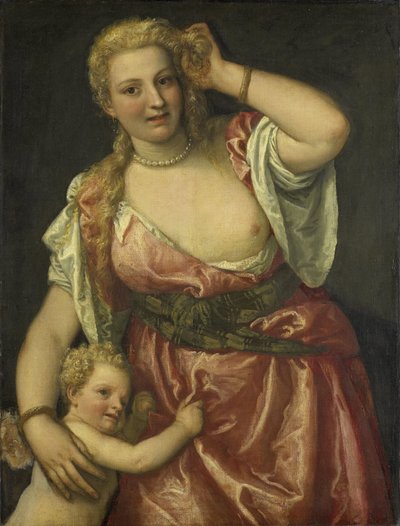 Venus ja Cupid tekijältä Paolo Veronese (workshop of)