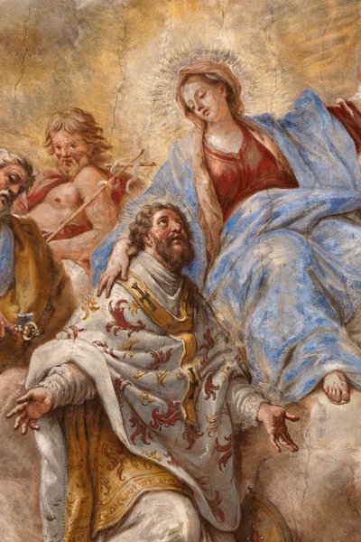 Freskot, jotka kuvaavat Saint Cataldon elämää. tekijältä Paolo di Matteis
