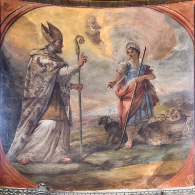 Freskot, jotka kuvaavat Saint Cataldon elämää. tekijältä Paolo di Matteis