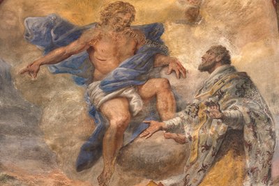 Freskot, jotka kuvaavat Saint Cataldon elämää. tekijältä Paolo di Matteis