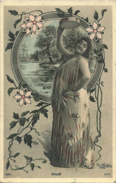 Emma Calve Carmenina tekijältä Paris Photo studio Reutlinger