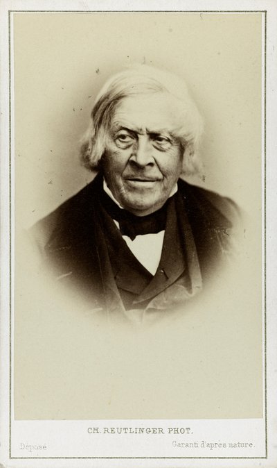 Jules Micheletin muotokuva 1798-1874, n. 1870. tekijältä Paris . Photo studio Reutlinger