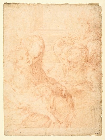 Naisten ryhmä (recto) tekijältä Parmigianino