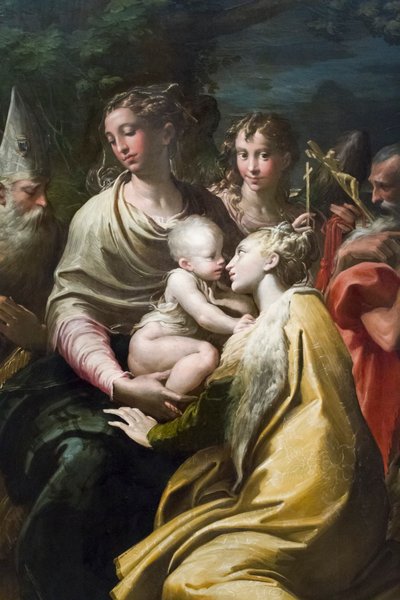 Neitsyt ja lapsi Pyhän Margaretan ja muiden pyhimysten kanssa tekijältä Parmigianino (1503 40)