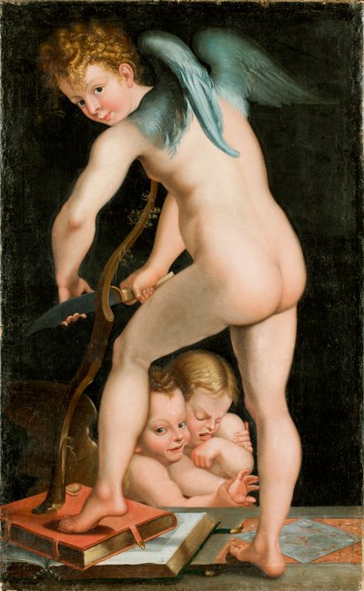 Jousen kaiverrus Cupido, vuosien 1534 ja 1540 välillä. tekijältä Parmigianino