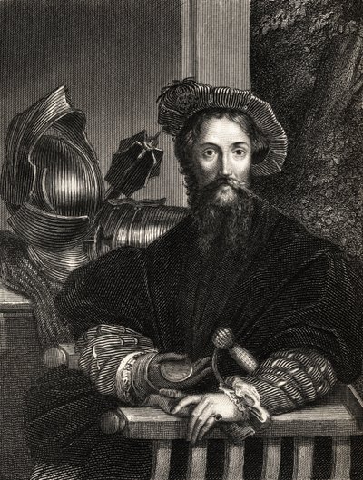 Christopher Columbus (1451-1506) (kaiverrus) tekijältä Parmigianino