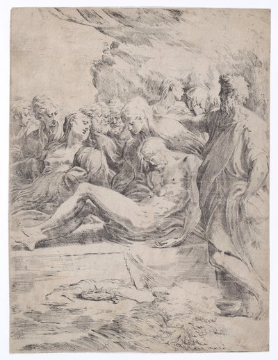Hautaus vasemmalle päin, 1529-1530., 1529-1530. tekijältä Parmigianino