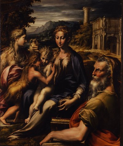 Madonna ja lapsi Pyhän Madonna di San Zaccarian kanssa, n. 1535 tekijältä Parmigianino
