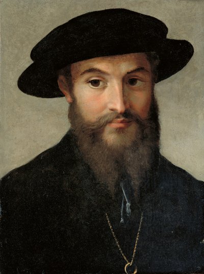 Muotokuva parrakkaasta miehestä tekijältä Parmigianino