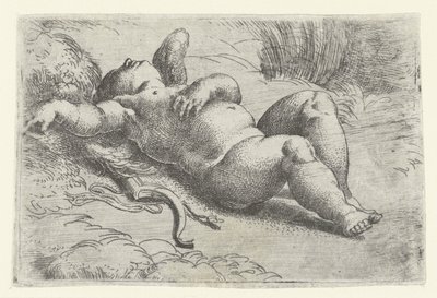 nukkuva amor tekijältä Parmigianino