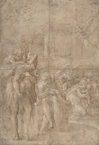 Paimenten palvonta, 1524-27. tekijältä Parmigianino
