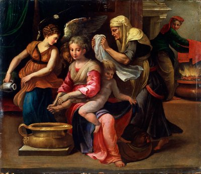 Lasten kylpylä, 1500-luku. tekijältä Parmigianino