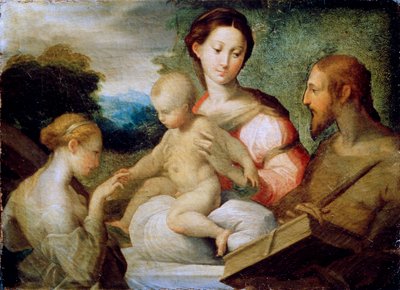Pyhän Katariinan mystinen häät 1520-luvun lopulla tekijältä Parmigianino
