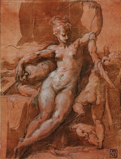 Venus entwaffnet Amor tekijältä Parmigianino