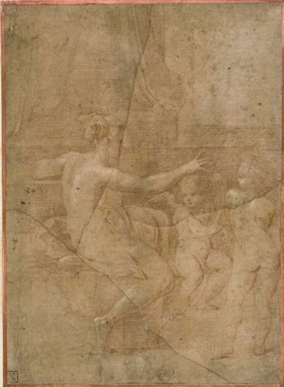 Venus Cupidon ja Puton kanssa tekijältä Parmigianino