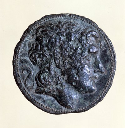 Kolikko, jossa on Mithridate I:n (171 eKr. - 139 eKr.), Parthien kuninkaan kuva. tekijältä Parthian School