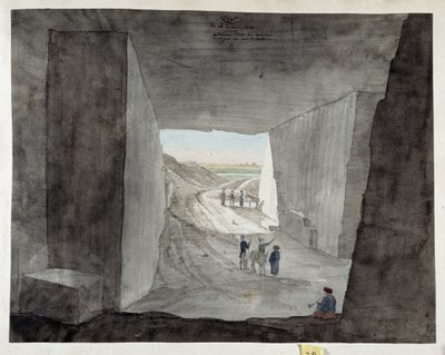 Egypti. Kattan-vuoren louhoksen sisäkuva tekijältä Pascal Xavier (after) Coste