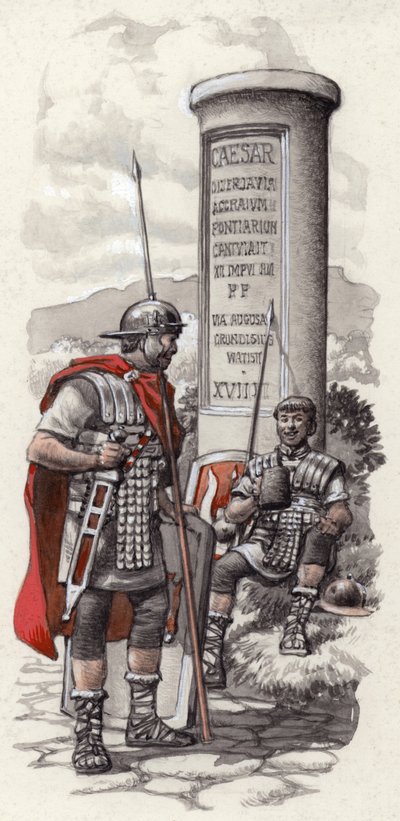 Ein römischer Meilenstein von Pat (1907-95) Nicolle