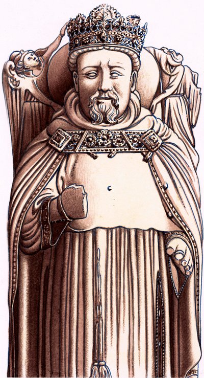 Abbild von Heinrich IV. von England auf seinem Grab in Canterbury von Pat (1907-95) Nicolle