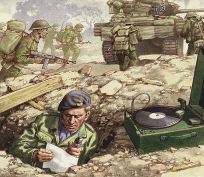 Berichterstattung von den Landungen in der Normandie von Pat (1907-95) Nicolle