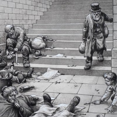 Viktorianische Armut von Pat (1907-95) Nicolle