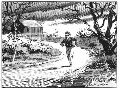 Kuvitus Charles Dickensin teokseen Suuret odotukset (kynä ja muste). tekijältä Pat (1907 95) Nicolle